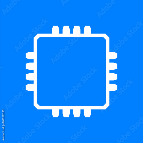 Chip auf blauem Hintergrund
