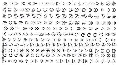 Arrow icons set for design and communication