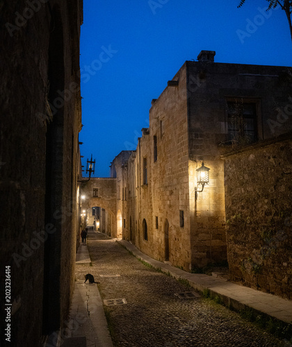 Rue des chevaliers de nuit , Rhodes medieval