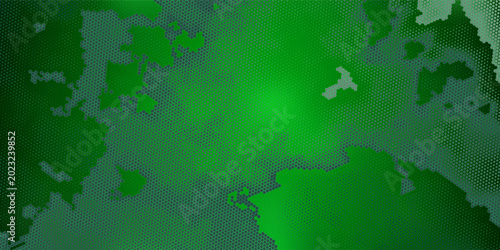 Billede på lærred Green glowing square pixel pattern