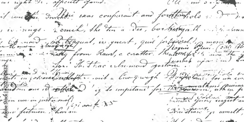 Fotografie Old vintage handwritten document with cursive ink calligraphy text on aged parch