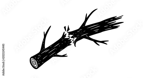 Foto Broken Tree Branch Illustration