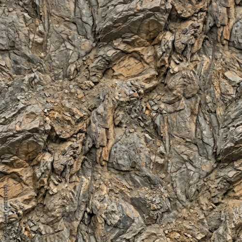 Detailed Texture of Rocky Surface with Natural Colors and Patterns.