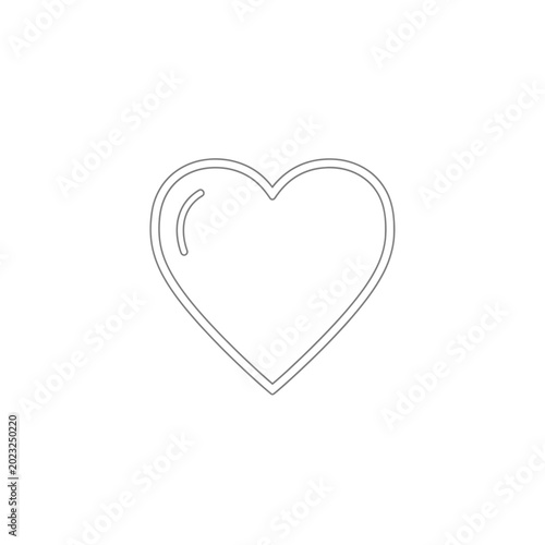 Tableau sur toile Simple Heart Outline Icon