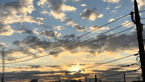 朝日と雲