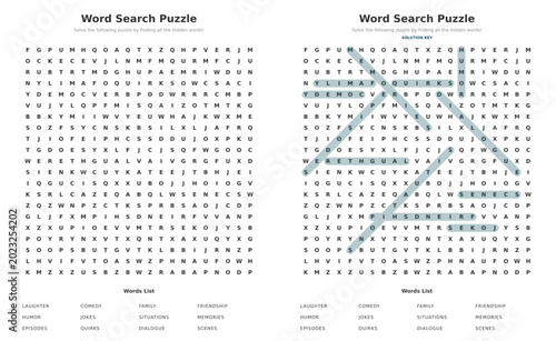 Canvas Print Classic Sitcoms Word Search for Kids - 7EQ