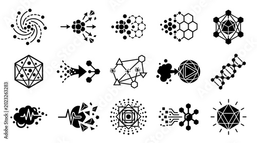Abstract Geometric Network Technology Illustration Design