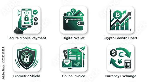 Digital Wallet Mobile Payment Finance Illustration Design
