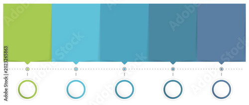 Infographic template with five sections