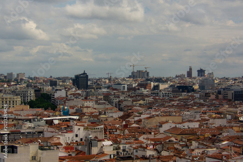 Vista aérea de Madrid desde un edificio de Gran Vía