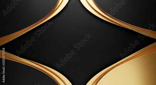 Abstract geometric design with gold and black elements for elegant backgrounds
