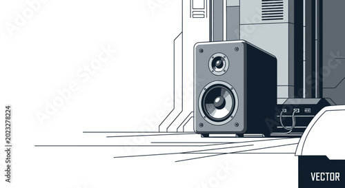 Fotografie Modern Speaker System