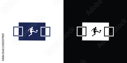 Minimalist of a person walking between two buildings at night dark background