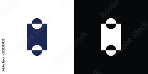 Minimalist of two stylized human figures in blue and gray on black background minimalist human figures