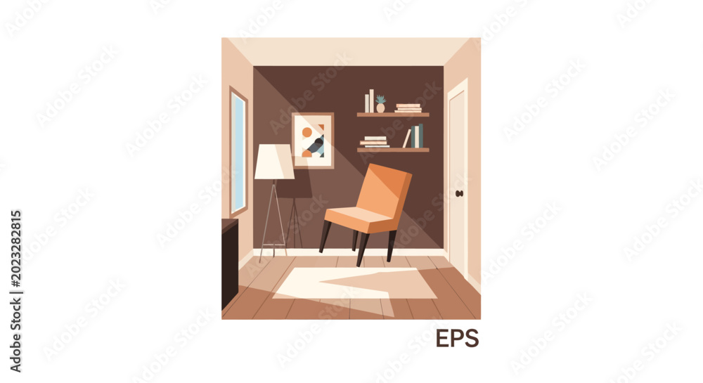 Fototapeta premium Cozy Minimalist Room Interior
