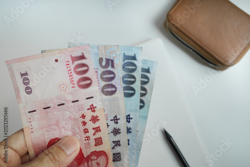 Financial Budget Concept Using Taiwan Currency