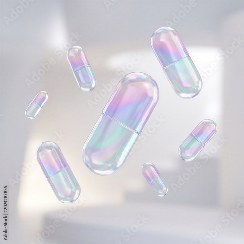 Holographic capsules floating in air