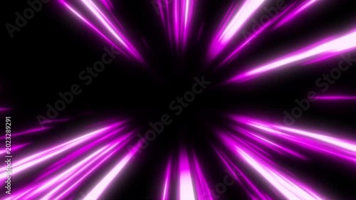 Purple Speed Light Lines Warp Tunnel Futuristic Energy Rays Sci Fi Motion Background Animation
