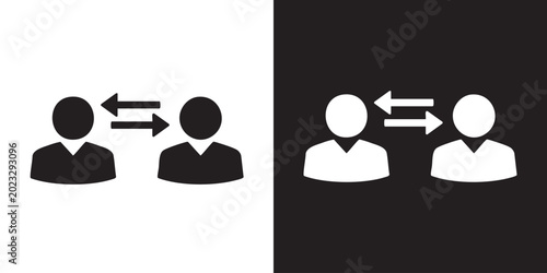 Photos Two-Way Communication Silhouette Icon