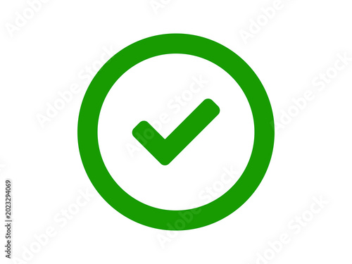 Green check mark in circle PNG on Transparent Background