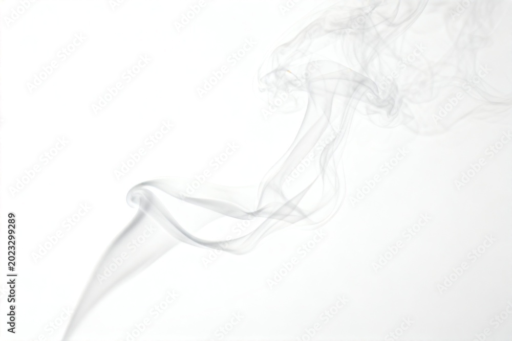 Naklejka premium Abstract smoke swirls on white background