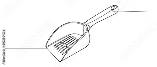 Foto litter scoop monoline vector