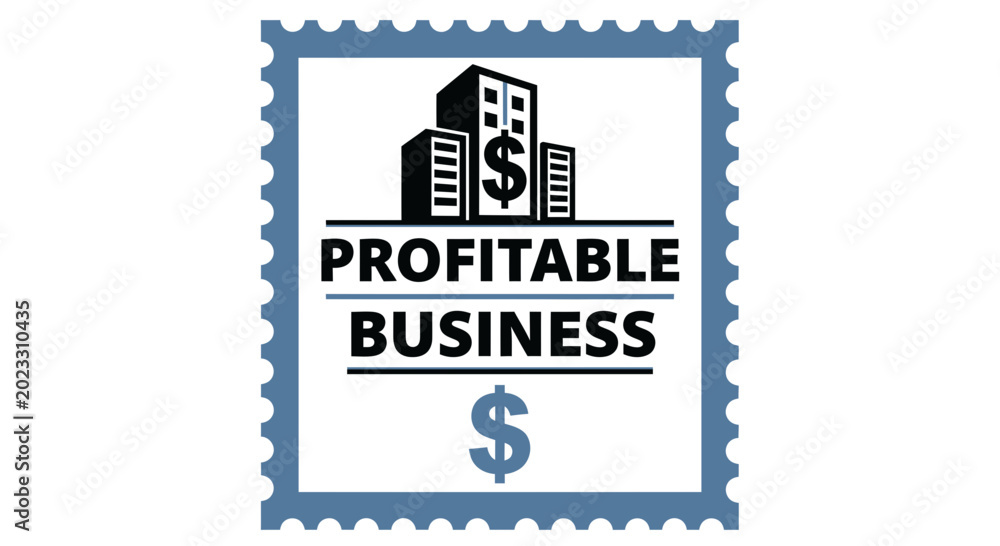 Obraz premium Profitable business logo with dollar sign.