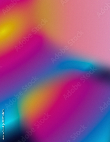 Vibrant gradient background with soft mesh textures, colorful abstract blur in pink blue and yellow, modern fluid aesthetic for digital design