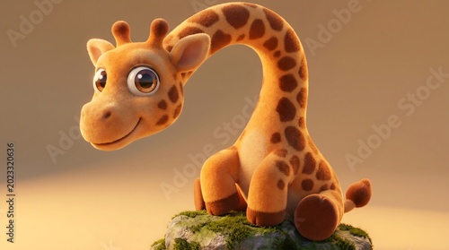 giraffe in the grass - funny
