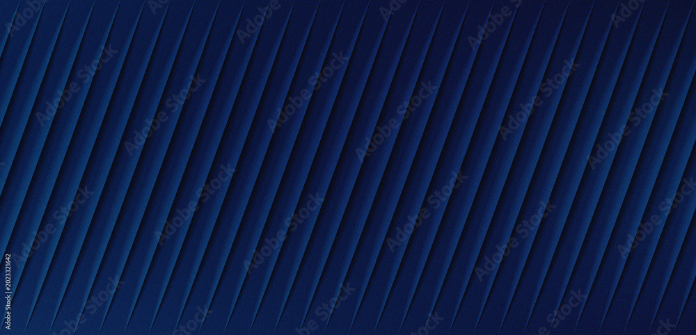 Fototapeta premium Deep royal blue quilted texture featuring dramatic diagonal parallel ridges creating a rich and luxurious abstract background pattern on white background