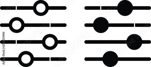 Fotografía Control panel icon, filter icon vector illustration with modern flat style for s