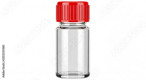 bottle of pills empty  isolated white backround