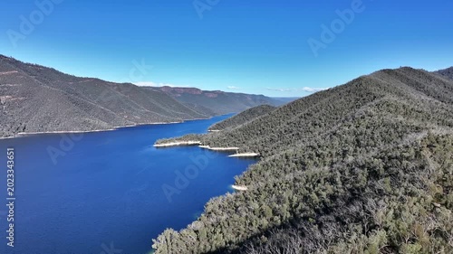 Spectacular aerial footage of Talbingo Dam NSW Australia