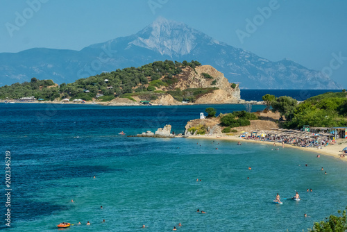 Megali Ammos Beach and Blue Lagoon, Ammouliani, Greece