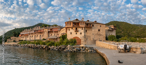 Tableau sur toile Fortified Xenophontos Monastery in the monastic state of Mount Athos, Greece