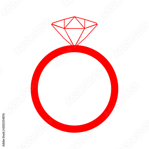 Diamond ring icon solid glyph and line series icons