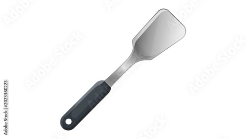 Fotografija Modern spatula for cooking and baking with black handle Vector