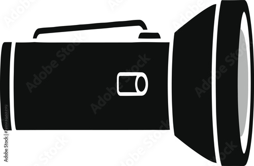 Pair of black minimalist abstract geometric shapes on white background