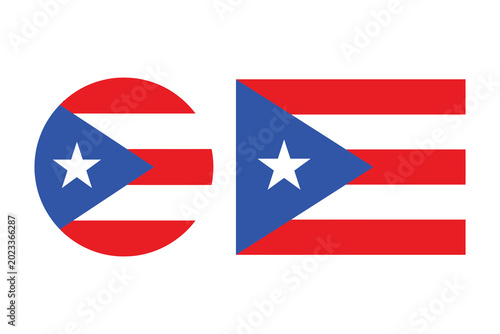 Tableau sur toile Puerto rico flag football team logo design elements
