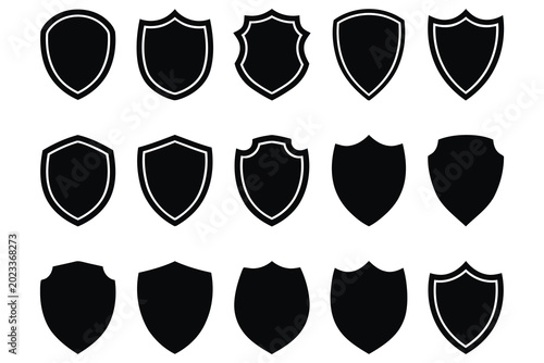 Football shield collection diverse emblem designs for teams leagues and sports branding