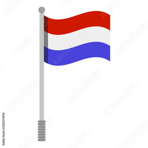 Dutch flag with pole