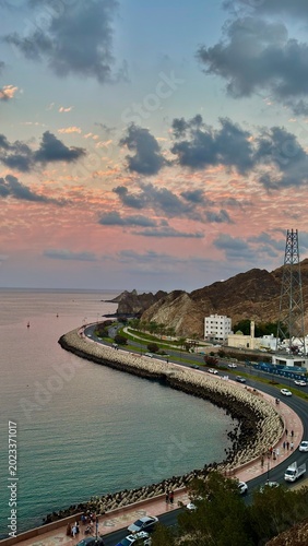 Muscat coastline viewed from Mutrah Fort