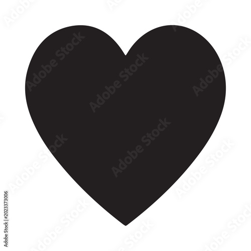 Heart Icon Minimal Black Favorite Like Symbol for UI UX Social Media and App Interface