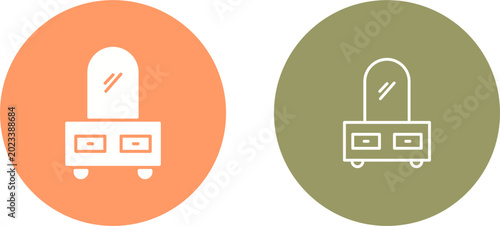 Obraz na plátně Dressing Table Vector Icon