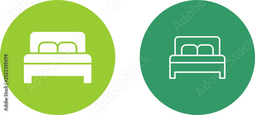 Fotografi Double Bed II Vector Icon