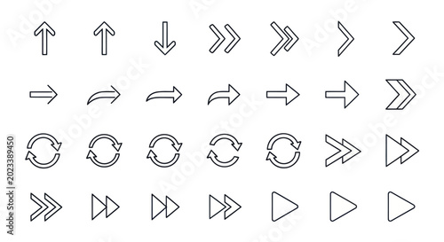 Arrow icons set for web design elements