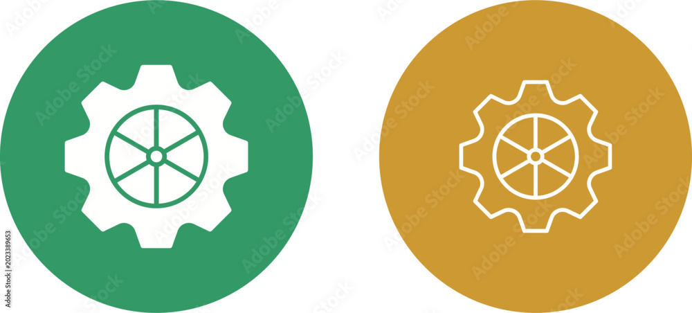 Fototapeta premium Wheel Vector Icon