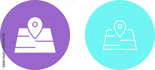 Obraz na plátně Map Vector Icon