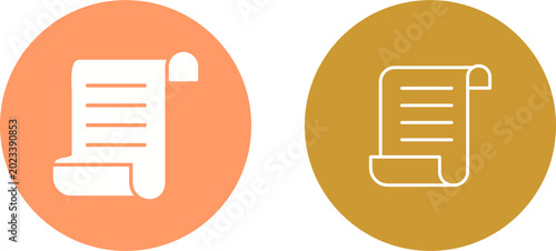 Tableau sur toile Scroll Vector Icon
