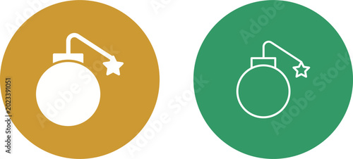 Bild auf Leinwand Exploding Cannon Ball Vector Icon